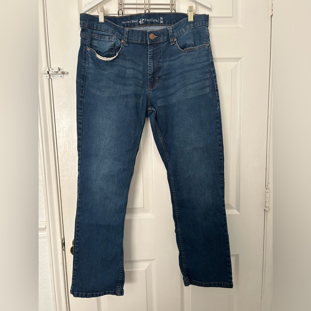 Beverly Hills Polo Club Men's Indigo Straight Jeans